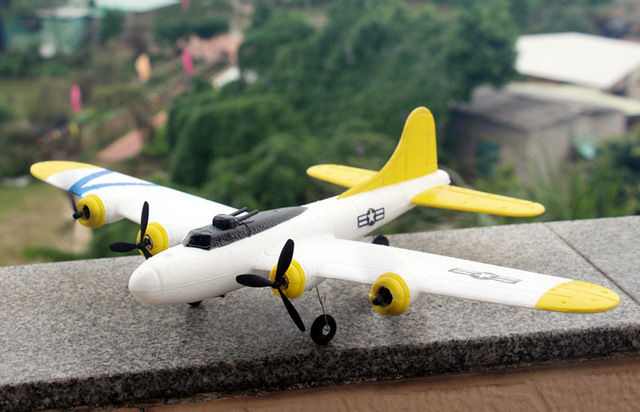 Zdalnie sterowany samolot RC 2019 Bomber Flighter - zabawka do zabawy na zewnątrz, model samolotu z automatycznym balansem, ładowarka USB 2-kanałowa - Wianko - 7