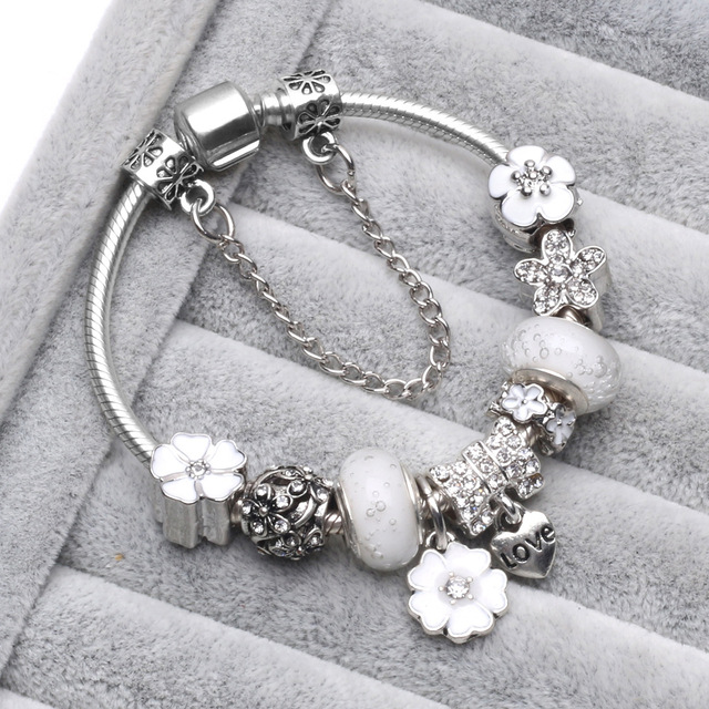 Kobiety bransoletka serce kluczowe charms Fine Jewelry Accessorie - Wianko - 2
