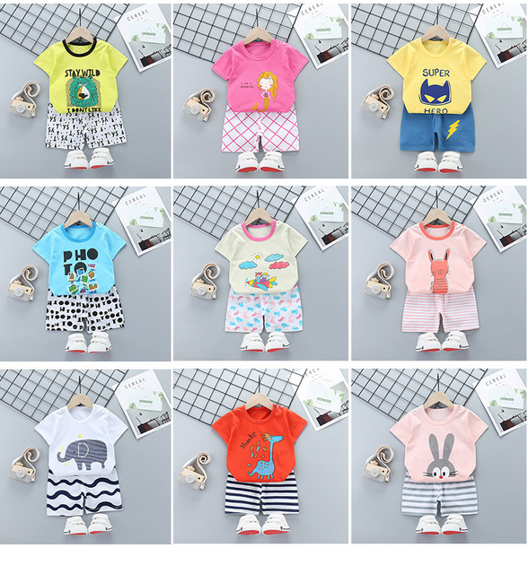 Nowe koreańskie dziecięce zestawy ubrań: letnie T-shirty z krótkim rękawem i spodenki z bawełny dla dziewcząt i chłopców - 2021 - Wianko - 13