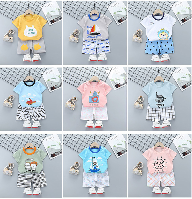 Nowe koreańskie dziecięce zestawy ubrań: letnie T-shirty z krótkim rękawem i spodenki z bawełny dla dziewcząt i chłopców - 2021 - Wianko - 12