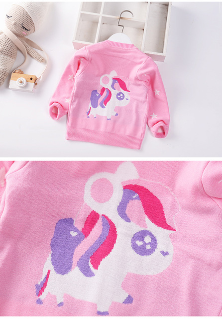 Sweter kardigan jesień/zima 2021 dla niemowląt i dzieci w wieku 1-7 lat z nadrukiem postaci z kreskówek - Wianko - 6