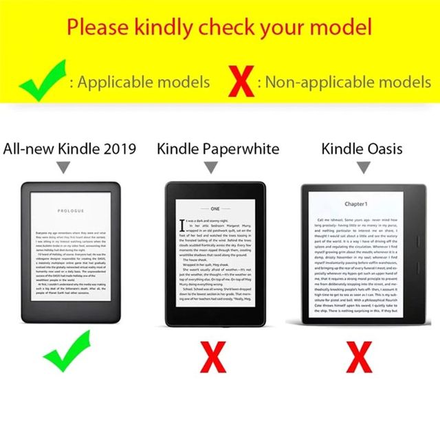 Ultra-cienki futerał E-book z magnetyczną skórą poliuretanową, obudowa ochronna obracana dla Amazon All-New Kindle 10th Generation 2019 6 w wzór Cross Pattern - Wianko - 1