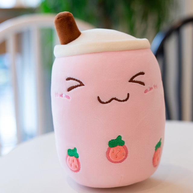 Miękka poduszka Bubble Tea z owocowymi pluszowymi zabawkami - Wianko - 29