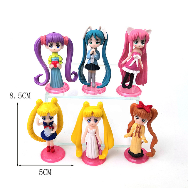 Nowa figurka PVC Sailor Moon z kreskówki Anime - skrzydła, dekoracja ciast, zabawka do kolekcjonowania - lalka figuruje w kategorii Figurki akcji - Wianko - 3