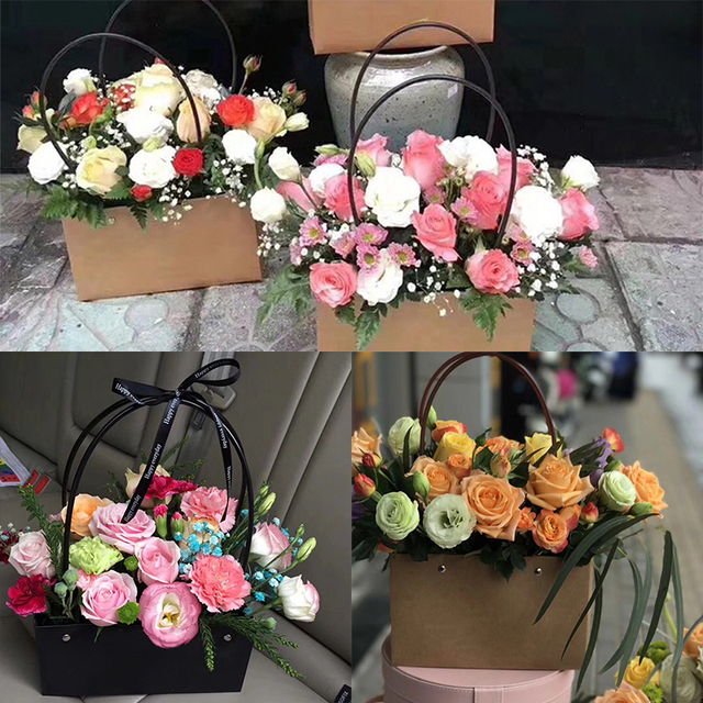 Torba PVC na kwiaty - wodoodporna, prostokątna, idealna do bukietów i kompozycji kwiatowych, dekoracyjne pudełko-prezent - Wianko - 7