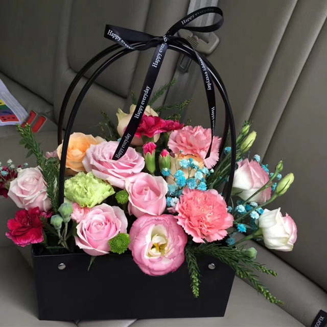 Torba PVC na kwiaty - wodoodporna, prostokątna, idealna do bukietów i kompozycji kwiatowych, dekoracyjne pudełko-prezent - Wianko - 8