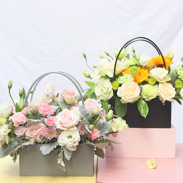 Torba PVC na kwiaty - wodoodporna, prostokątna, idealna do bukietów i kompozycji kwiatowych, dekoracyjne pudełko-prezent - Wianko - 2