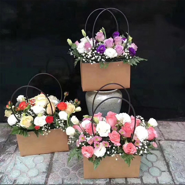 Torba PVC na kwiaty - wodoodporna, prostokątna, idealna do bukietów i kompozycji kwiatowych, dekoracyjne pudełko-prezent - Wianko - 4