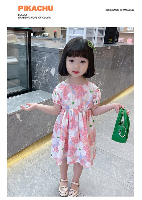 Nowoczesne sukienki letnie dla dziewczynek - moda z Korei! - Wianko - 8
