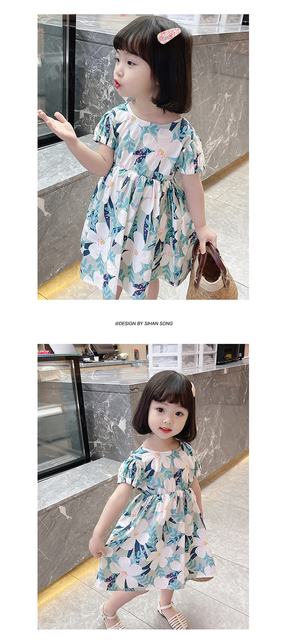 Nowoczesne sukienki letnie dla dziewczynek - moda z Korei! - Wianko - 2