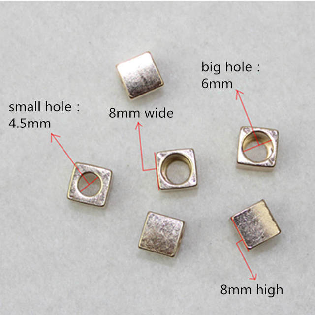 Końcówki do tworzenia biżuterii i akcesoria DIY - 20 sztuk, jedno otwór 8x8mm - Wianko - 4