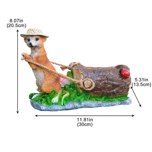 Duża figura dekoracyjna ogrodu - kreatywne psy Meerkat Earth wiewiórka - Wianko - 7