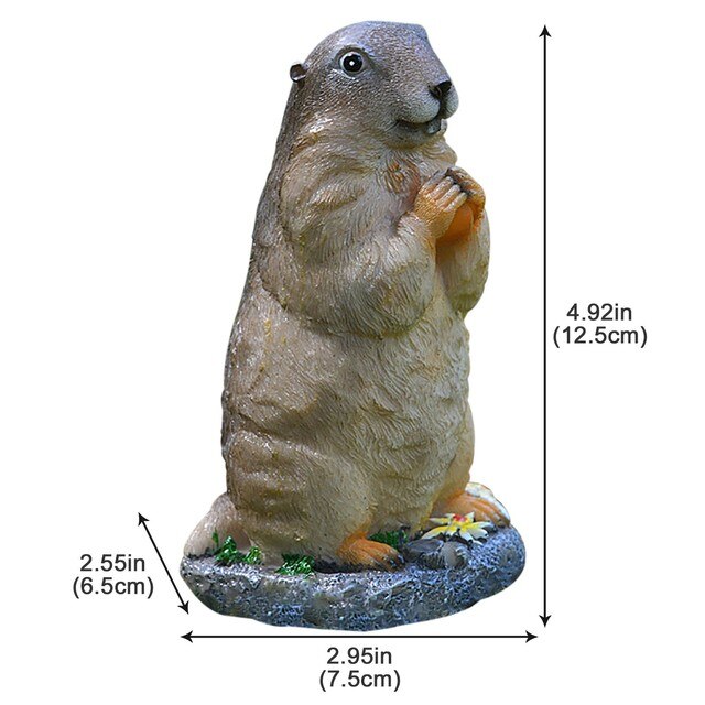 Duża figura dekoracyjna ogrodu - kreatywne psy Meerkat Earth wiewiórka - Wianko - 10