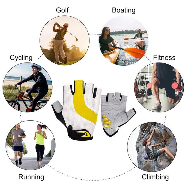 Rękawiczki rowerowe letnie pół palca antypoślizgowe górski rower szosowy MTB siłownia Fitness 2021 - Wianko - 10
