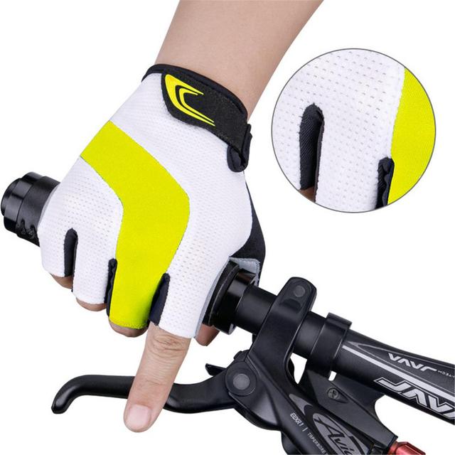 Rękawiczki rowerowe letnie pół palca antypoślizgowe górski rower szosowy MTB siłownia Fitness 2021 - Wianko - 13