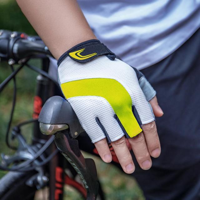 Rękawiczki rowerowe letnie pół palca antypoślizgowe górski rower szosowy MTB siłownia Fitness 2021 - Wianko - 12
