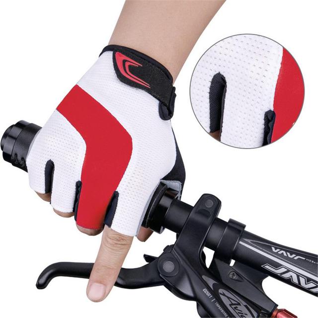 Rękawiczki rowerowe letnie pół palca antypoślizgowe górski rower szosowy MTB siłownia Fitness 2021 - Wianko - 6