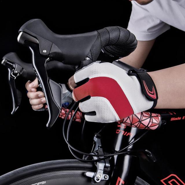 Rękawiczki rowerowe letnie pół palca antypoślizgowe górski rower szosowy MTB siłownia Fitness 2021 - Wianko - 8