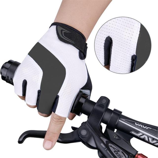 Rękawiczki rowerowe letnie pół palca antypoślizgowe górski rower szosowy MTB siłownia Fitness 2021 - Wianko - 2