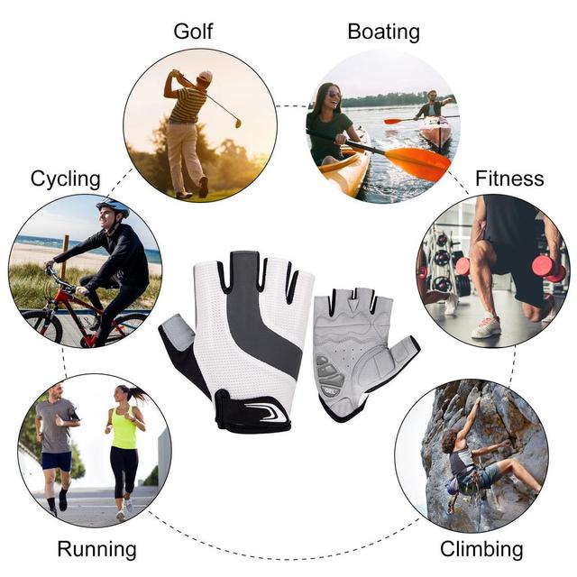 Rękawiczki rowerowe letnie pół palca antypoślizgowe górski rower szosowy MTB siłownia Fitness 2021 - Wianko - 3