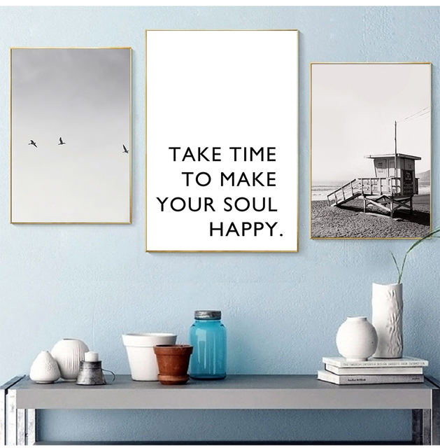 Plaża przybrzeżna - czarno-biały plakat z pejzażem morskim - ścienna dekoracja - nowoczesne obrazy do domu z Nordic - druk na płótnie - Wianko - 6