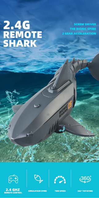 Zabawkowy rekin pilot RC do wanienki/basenu dla dzieci - Funny Squirt, fajne zwierzę roboty elektryczne - Wianko - 2