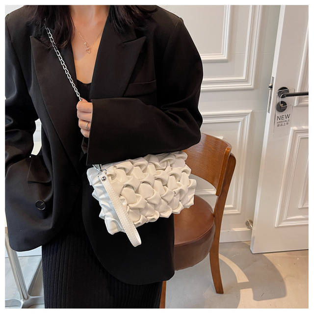 Nowa torba 2021 z łańcuchem, mały kwadratowy splot, wysokiej jakości, ręcznie pleciona, na ramię - dla kobiet - Wianko - 19