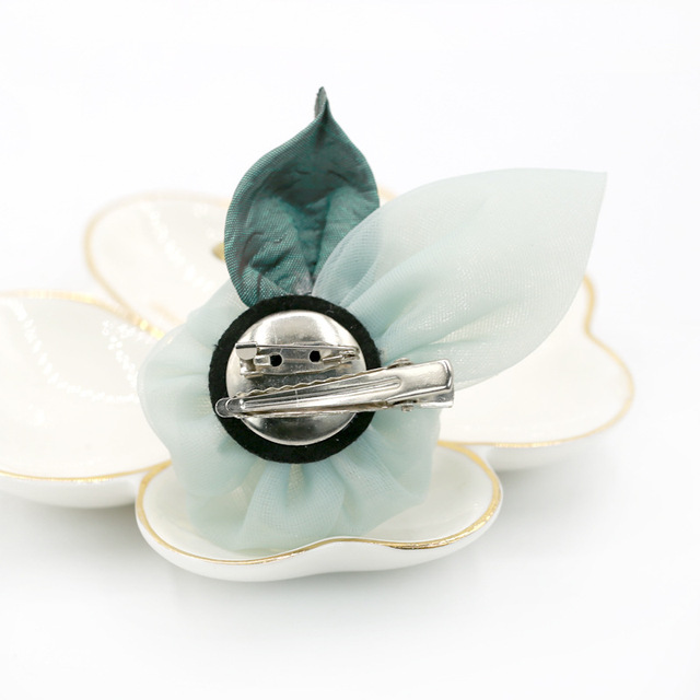 Koreańska broszka z kwiatowego wzoru - wysoka jakość, słodka biżuteria z przypinką do klapy dla kobiet - luksusowe akcesoria - Wianko - 12