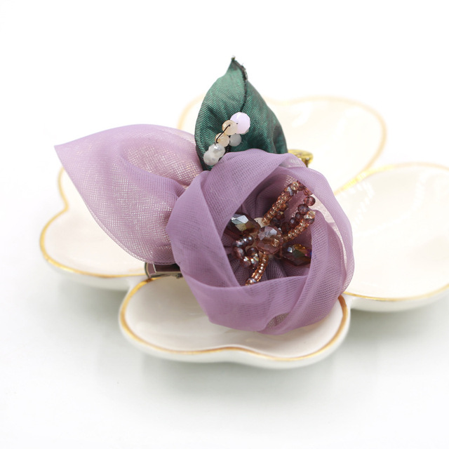 Koreańska broszka z kwiatowego wzoru - wysoka jakość, słodka biżuteria z przypinką do klapy dla kobiet - luksusowe akcesoria - Wianko - 10