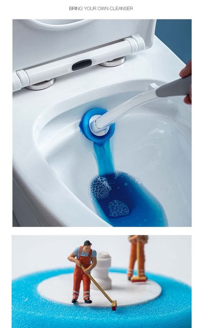 Szczotka do wc długa rączka, szara, narzędzie do oczyszczania toalety, zestaw do łazienki - Wianko - 3