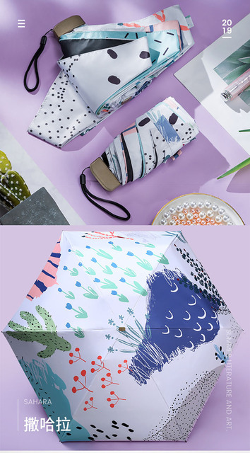 Składany mini parasol anty-UV, wodoodporny i podróżny, idealny prezent dla kobiet i dziewczyn - Wianko - 4