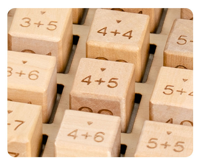 Drewniane zabawki Montessori matematyczne: tablica arytmetyczna 9x9 do mnożenia i dodawania dla wczesnego edukacyjnego uczenia się dzieci - Wianko - 7