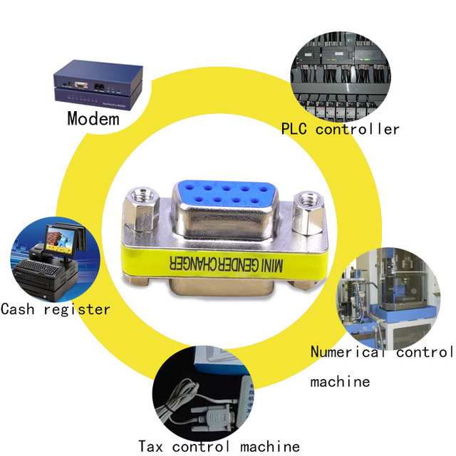 Adapter zmieniający płeć RS232 DB9 kobieta do kobiety, 5 sztuk - Wianko - 2