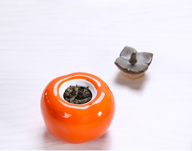Puszka ceramiczna do przechowywania herbaty, mini i przenośna, zamykana, koloru zielonego - Wianko - 3