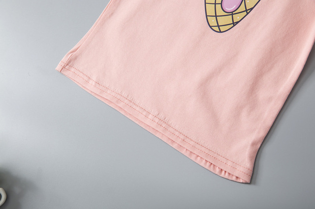 Nowe ubrania dla dzieci lato - koszulka z krótkim rękawem + spódnica w kolorowe paski(Zestaw dziewczynka) - Wianko - 15