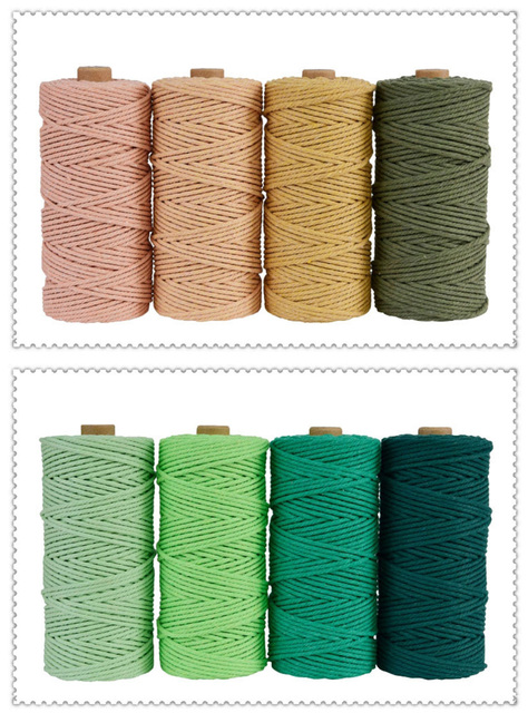 Bawełniana lina DIY o grubości 3mm, ręcznie tkana, w różnych kolorach, do robienia futerkowych dodatków, norek, pluszowych projektów, szydełkowania i dziergania - Wianko - 4