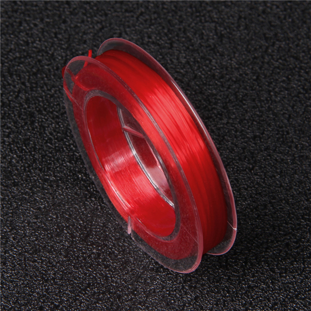 Czerwony, niebieski, czarny sznurek elastyczny z kryształami - 0.8mm x 10m - Wianko - 5