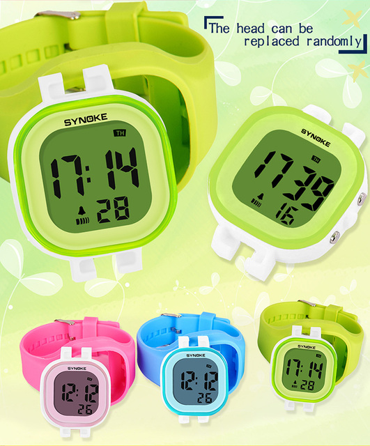 Zegarek dziecięcy SYNOKE z alarmem, z diodami LED i cyfrowym wyświetlaczem, wodoodporny - Wianko - 6
