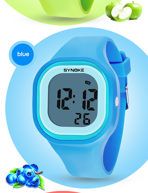 Zegarek dziecięcy SYNOKE z alarmem, z diodami LED i cyfrowym wyświetlaczem, wodoodporny - Wianko - 21