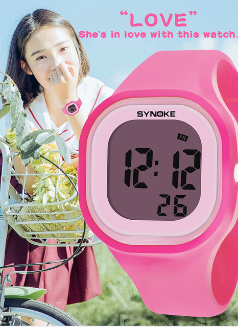 Zegarek dziecięcy SYNOKE z alarmem, z diodami LED i cyfrowym wyświetlaczem, wodoodporny - Wianko - 10