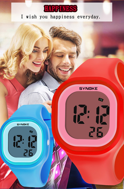 Zegarek dziecięcy SYNOKE z alarmem, z diodami LED i cyfrowym wyświetlaczem, wodoodporny - Wianko - 12