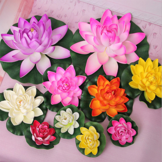 Sztuczna piana lotosowa - dekoracyjna lilia lotosu do akwarium lub stawu - Wianko - 1