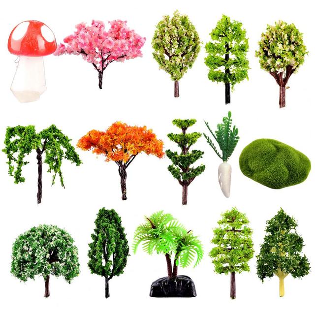Figurka miniaturowego drzewa z żywicy - DIY, krajobraz, wystrój ogrodu - Wianko - 1
