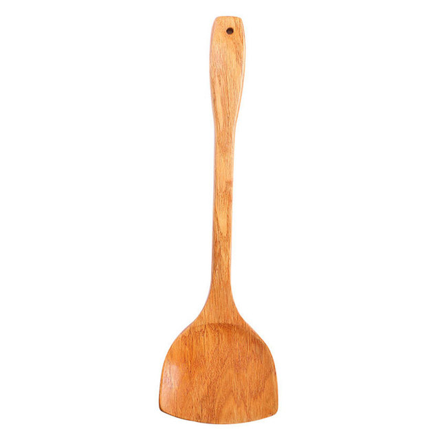 Zestaw 4 sztuk drewnianych przyborów do gotowania: szpatułka, łyżka, łopatka i naczynie kuchenne z bambusa - Wianko - 1