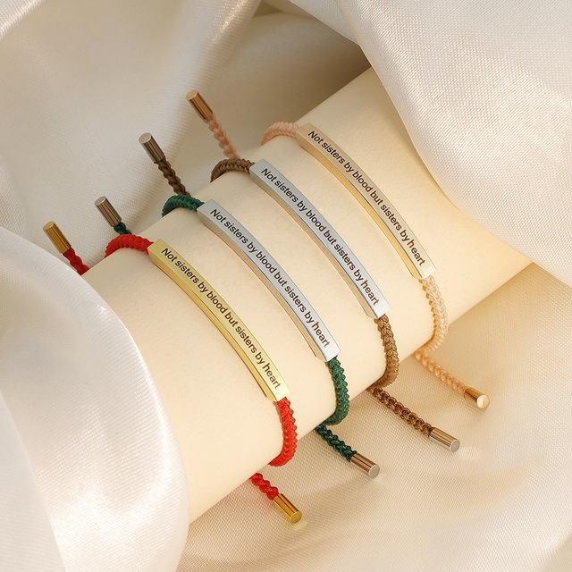 Personalizowane bransoletki: Niestandardowe kolorowe liny łańcuchowe oraz skórzane bransoletki dla kobiet - Wianko - 4