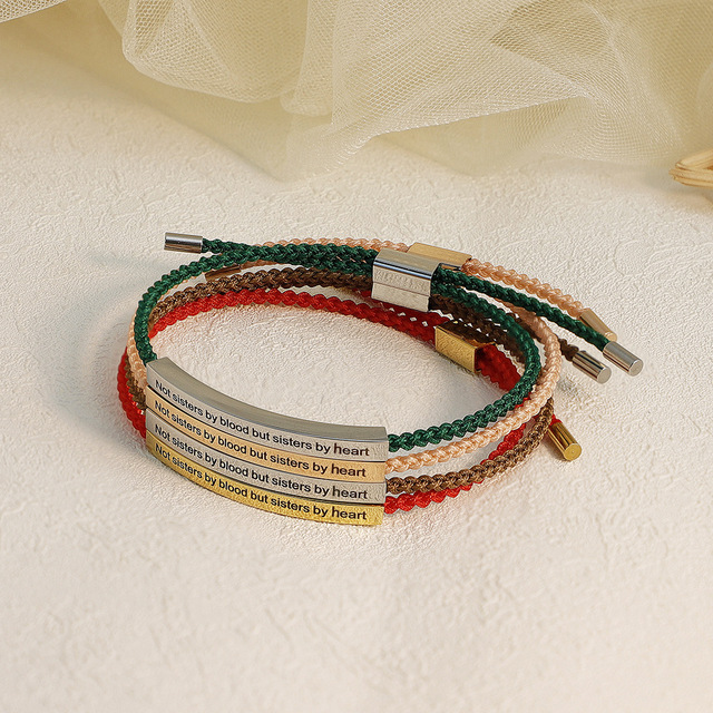 Personalizowane bransoletki: Niestandardowe kolorowe liny łańcuchowe oraz skórzane bransoletki dla kobiet - Wianko - 1