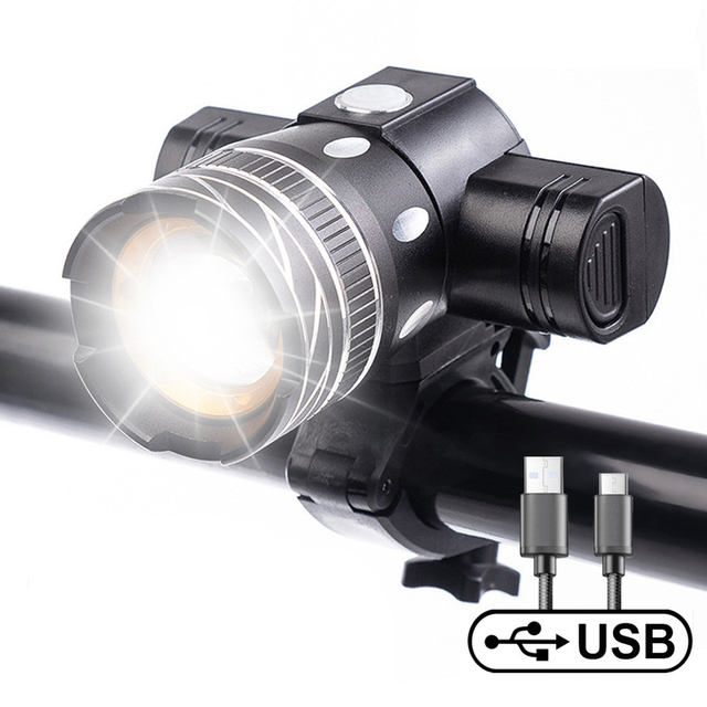 Reflektor rowerowy LED 3000mAh z zoomem i akumulatorem USB - aluminiowe akcesorium MTB - Wianko - 3