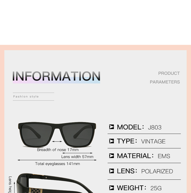 Okulary przeciwsłoneczne Polaroid Men Square Tr90 polaryzacyjne, elastyczne i sportowe - Wianko - 12