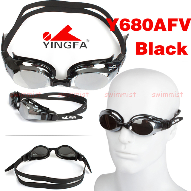Profesjonalne okulary pływackie YINGFA Y680AFV z przeciwmgielną ochroną UV, kolor czarny niebieski pomarańczowy żółty - Wianko - 3