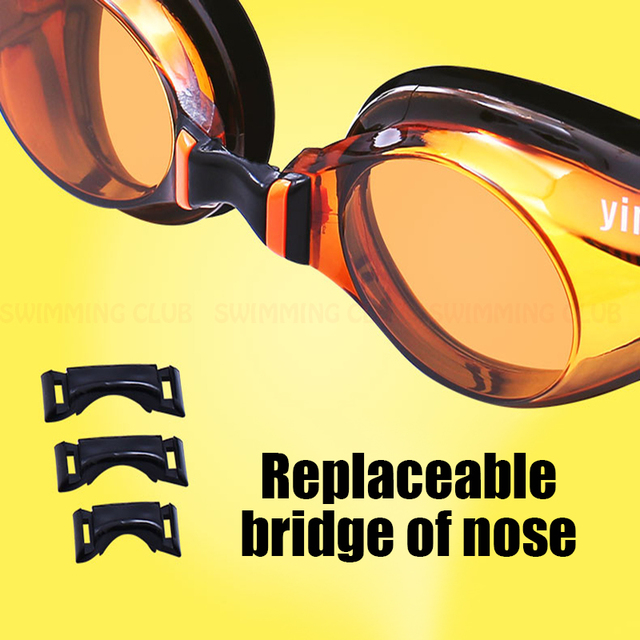 Profesjonalne okulary pływackie YINGFA Y680AFV z przeciwmgielną ochroną UV, kolor czarny niebieski pomarańczowy żółty - Wianko - 2